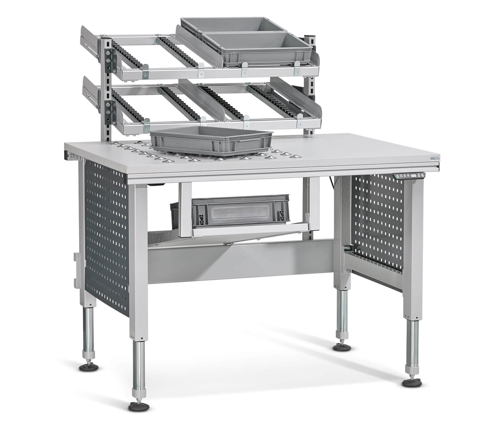 ERGO-line_Arbeitsplatz_Zufuehrung_Materialbereitstellung_1 ERGO-line Sonderanfertigung Materialbereitstellung