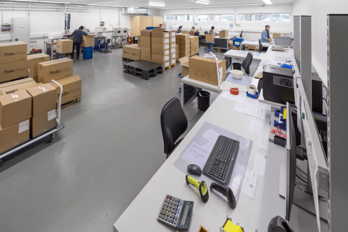 Room view of the new workplaces